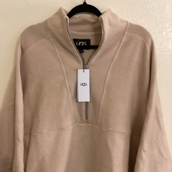 UGG NWT Women’s Elane Mixed Half Zip Kangaroo Pocket Pullover Size XL - Picture 2 of 12